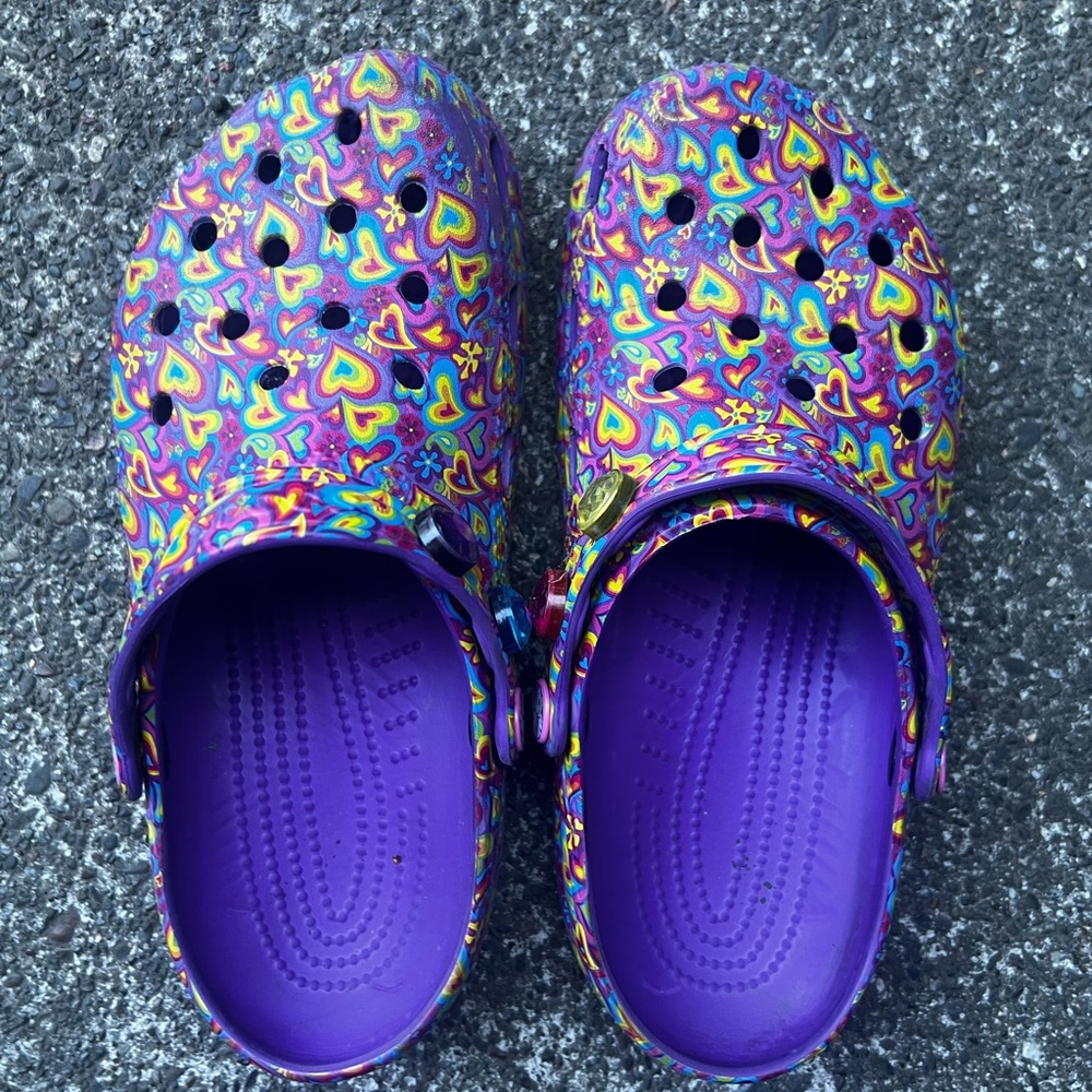Colorful Lisa Frank edition Crocs